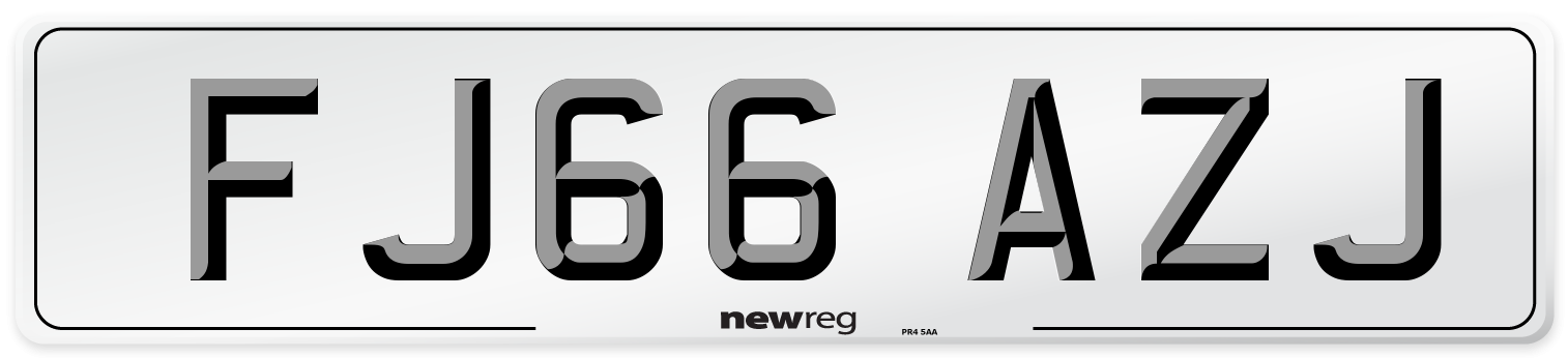 FJ66 AZJ Number Plate from New Reg